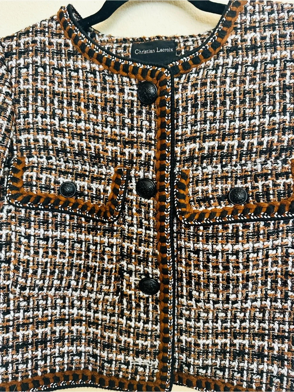 Christian Lacroix Tweed Pattern Evening Jacket NWT - Picture 4 of 7